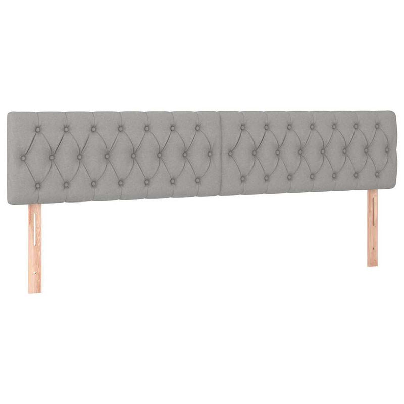 Tăblii de pat, gri deschis, 180x7x78/88 cm, textil