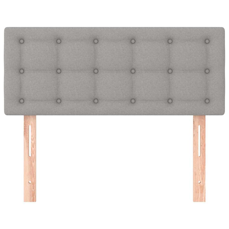 Tăblie de pat, gri deschis, 80x5x78/88 cm, textil