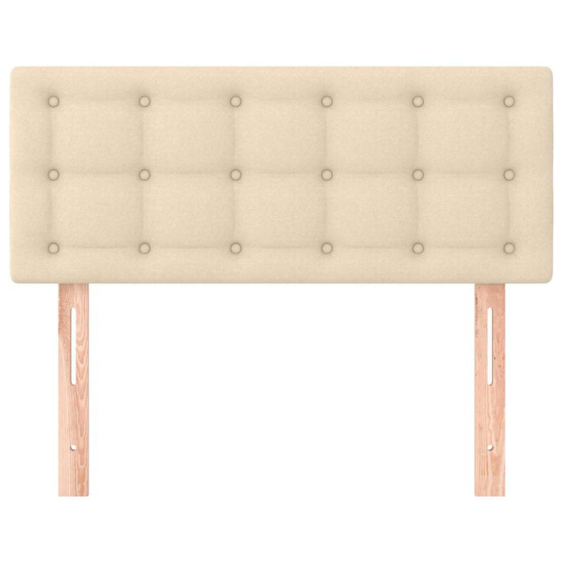 Tăblie de pat, crem, 80x5x78/88 cm, textil