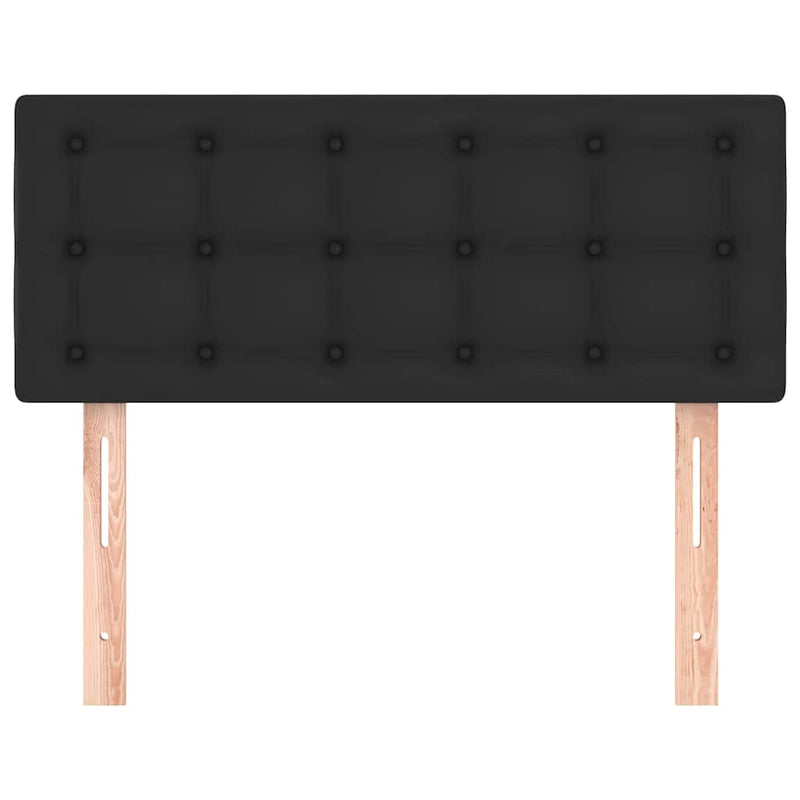 Tăblie de pat, negru, 90x5x78/88 cm, piele ecologică