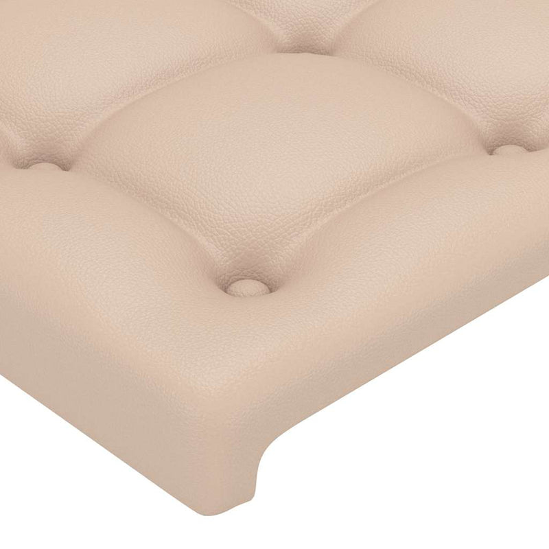 Tăblie de pat, cappuccino, 90x5x78/88 cm, piele ecologică