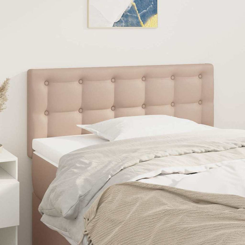 Tăblie de pat, cappuccino, 90x5x78/88 cm, piele ecologică