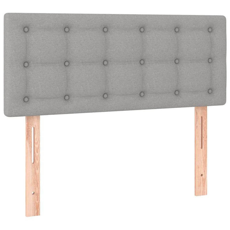 Tăblie de pat, gri deschis, 100x5x78/88 cm, textil
