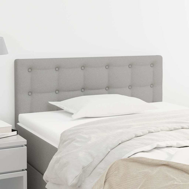 Tăblie de pat, gri deschis, 100x5x78/88 cm, textil