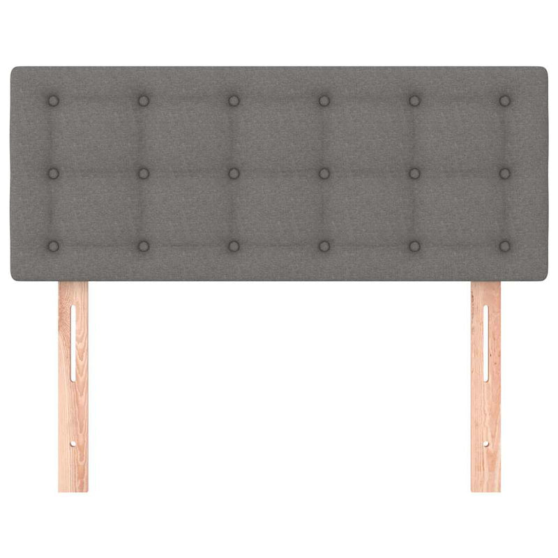 Tăblie de pat, gri închis, 100x5x78/88 cm, textil