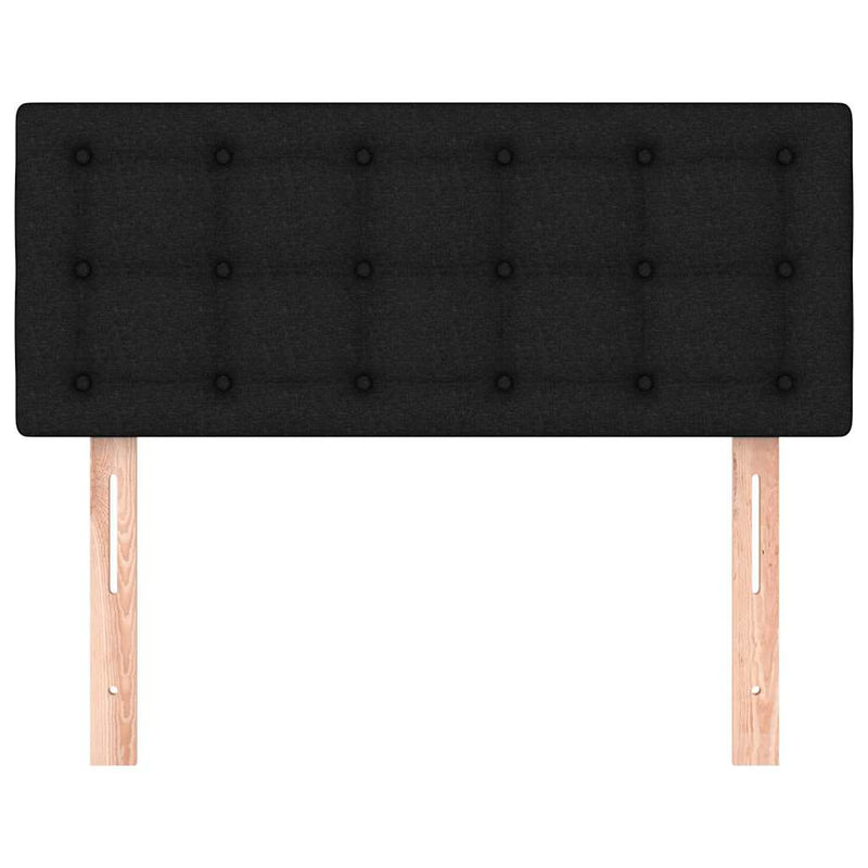 Tăblie de pat, negru, 100x5x78/88 cm, textil