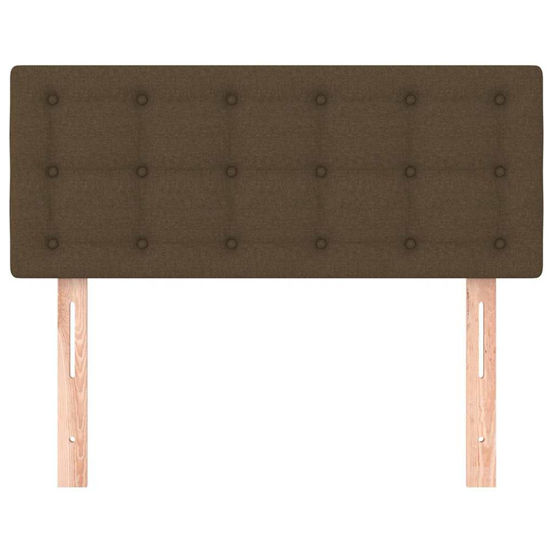Tăblie de pat, maro închis, 100x5x78/88 cm, textil