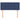 Tăblie de pat, albastru, 100x5x78/88 cm, textil