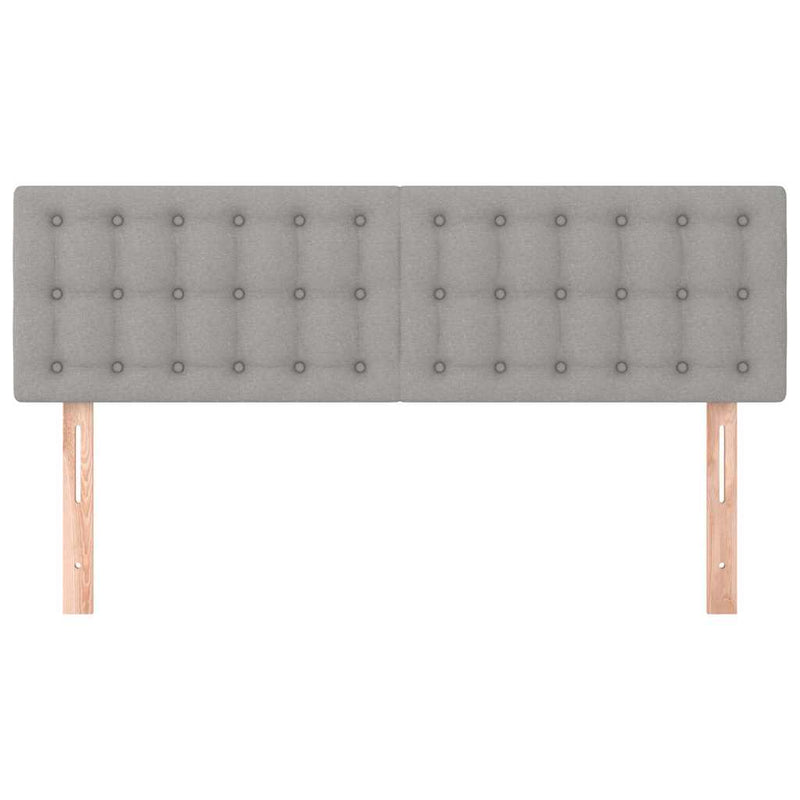 Tăblii de pat, gri deschis, 144x5x78/88 cm, textil