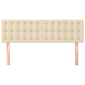 Tăblii de pat, crem, 144x5x78/88 cm, textil