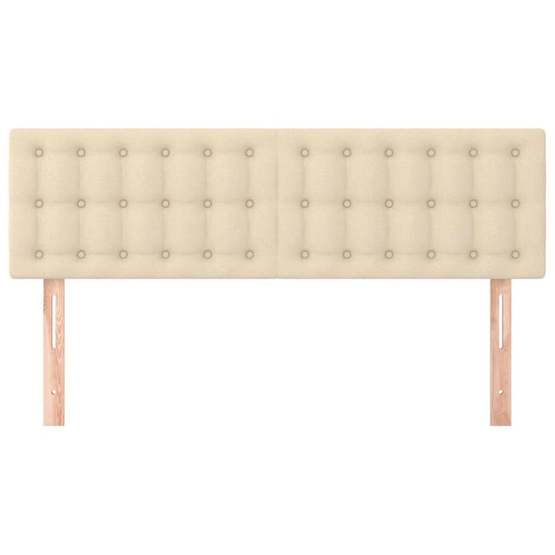 Tăblii de pat, crem, 144x5x78/88 cm, textil