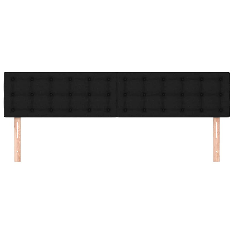 Tăblii de pat, negru, 160x5x78/88 cm, textil