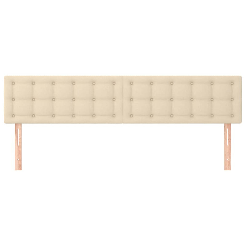 Tăblii de pat, crem, 160x5x78/88 cm, textil
