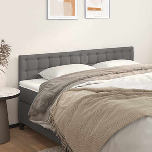 Tăblii de pat, gri, 160x5x78/88 cm, piele ecologică
