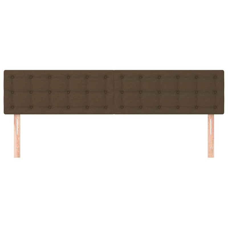 Tăblii de pat, maro închis, 180x5x78/88 cm, textil