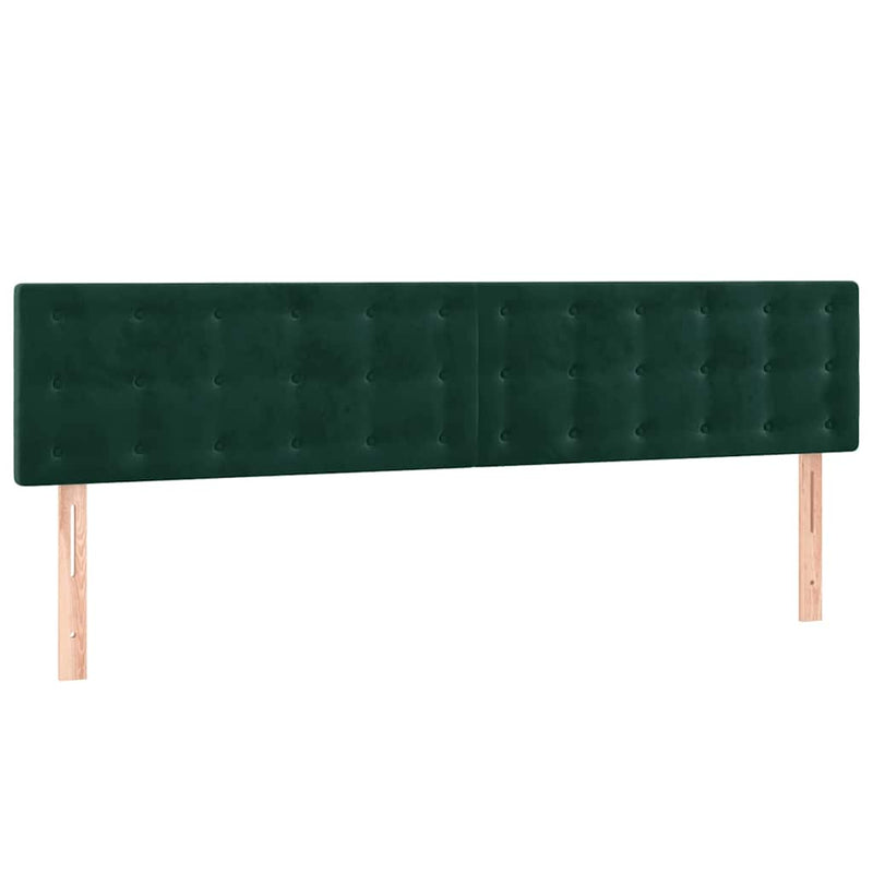 Tăblii de pat, verde închis, 180x5x78/88 cm, catifea