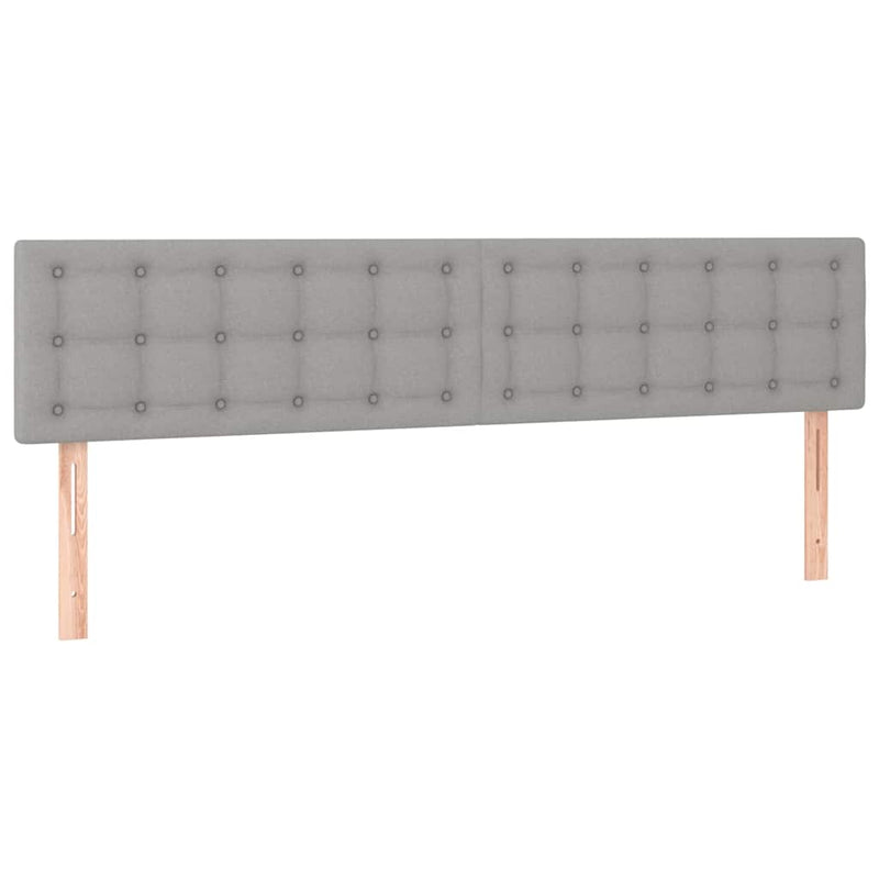 Tăblii de pat, gri deschis, 200x5x78/88 cm, textil