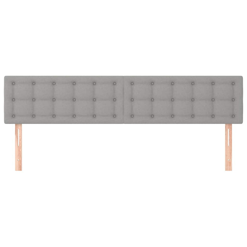 Tăblii de pat, gri deschis, 200x5x78/88 cm, textil