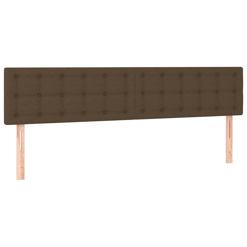 Tăblii de pat, maro închis, 200x5x78/88 cm, textil