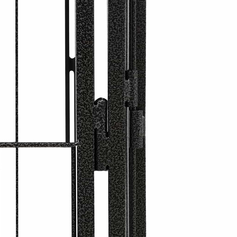 Țarc câini 28 panouri negru 50x100 cm oțel vopsit electrostatic