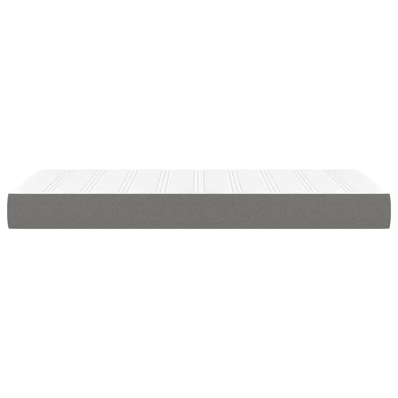 Saltea cu arcuri buzunar, fermitate medie, gri închis, 80x200x20 cm, textil