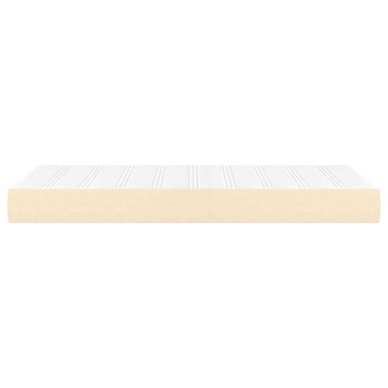Saltea cu arcuri buzunar, fermitate medie, crem, 100x200x20 cm, textil
