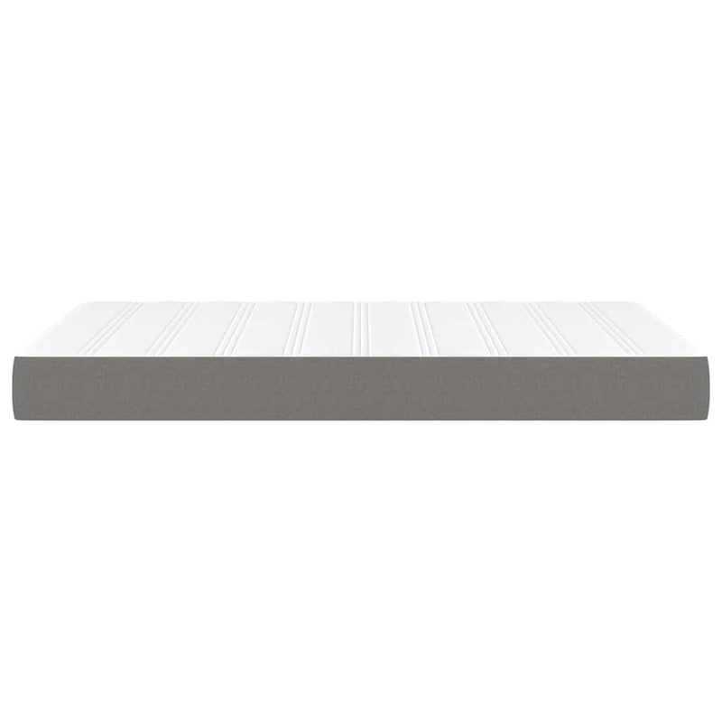 Saltea cu arcuri buzunar, fermitate medie, gri închis, 120x200x20 cm, textil