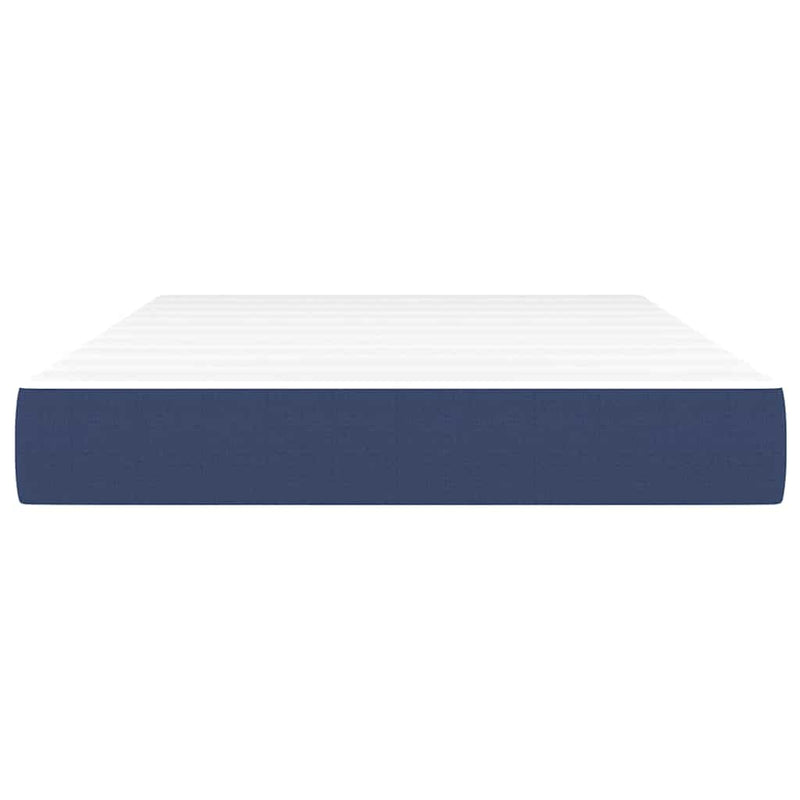 Saltea cu arcuri buzunar, fermitate medie, albastru, 120x200x20 cm, textil