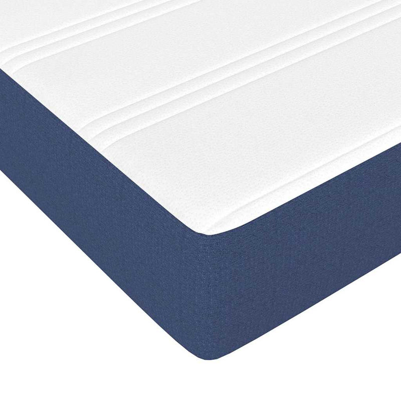 Saltea cu arcuri buzunar, fermitate medie, albastru, 120x200x20 cm, textil