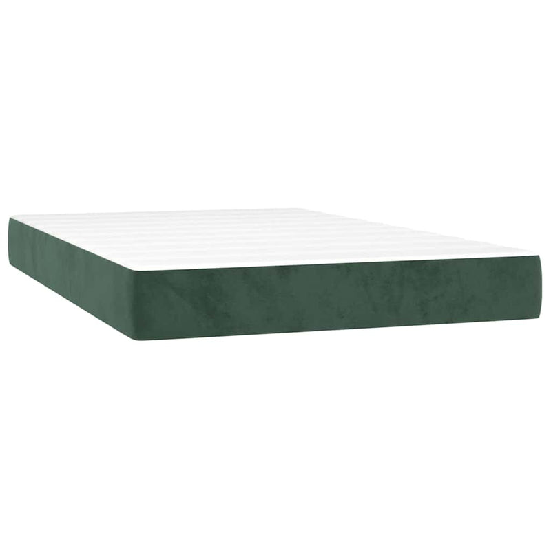 Saltea cu arcuri buzunar, fermitate medie, verde închis, 120x200x20 cm, catifea