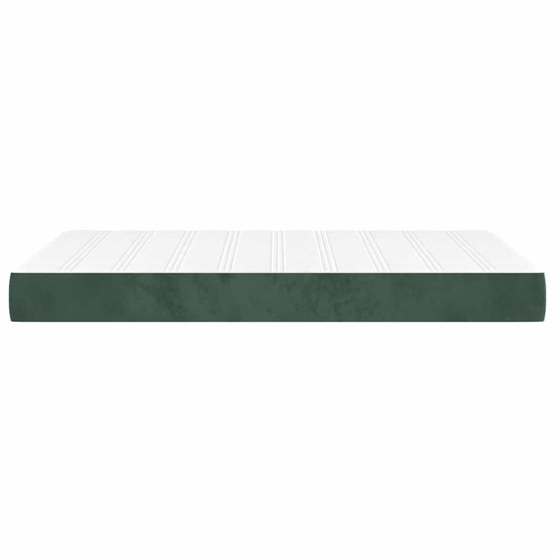 Saltea cu arcuri buzunar, fermitate medie, verde închis, 120x200x20 cm, catifea
