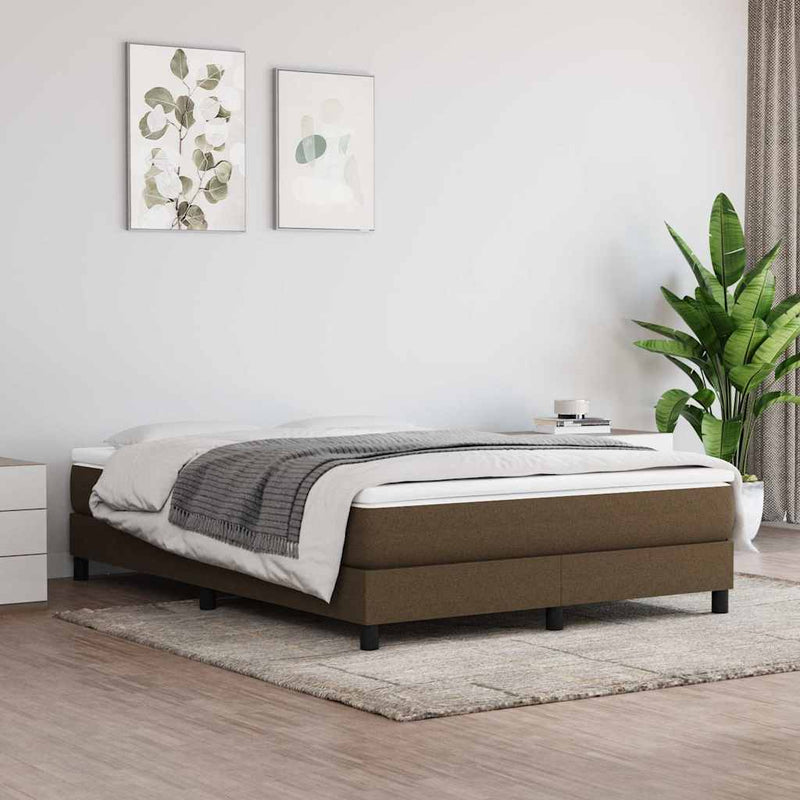 Saltea cu arcuri buzunar, fermitate medie, maro închis, 140x190x20 cm, textil