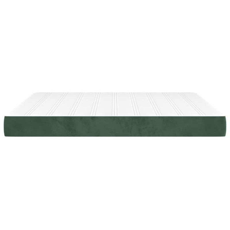 Saltea cu arcuri buzunar, fermitate medie, verde închis, 160x200x20 cm, catifea