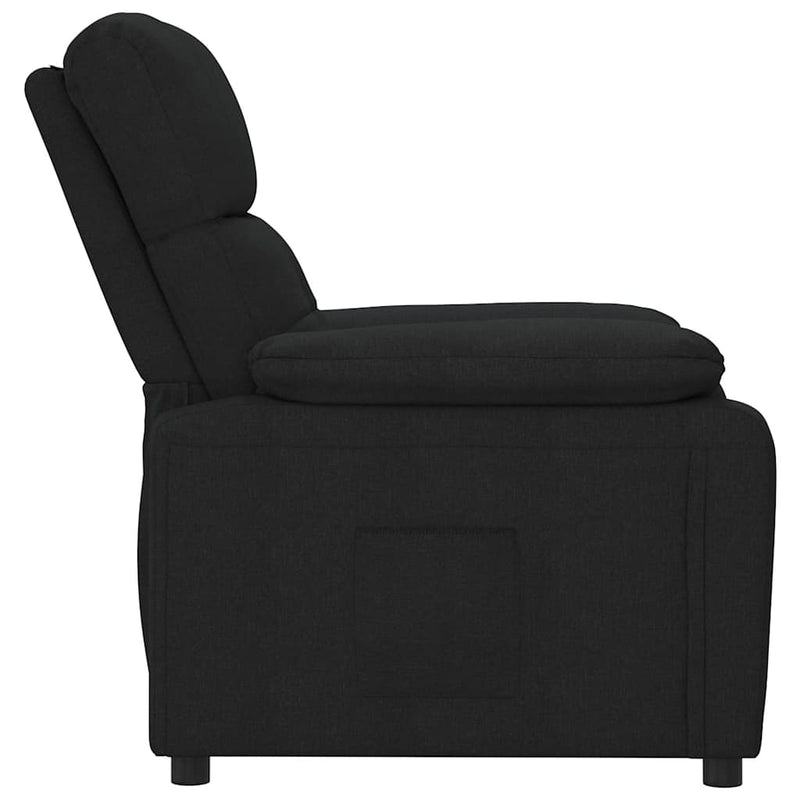 Fotoliu rabatabil, negru, material textil