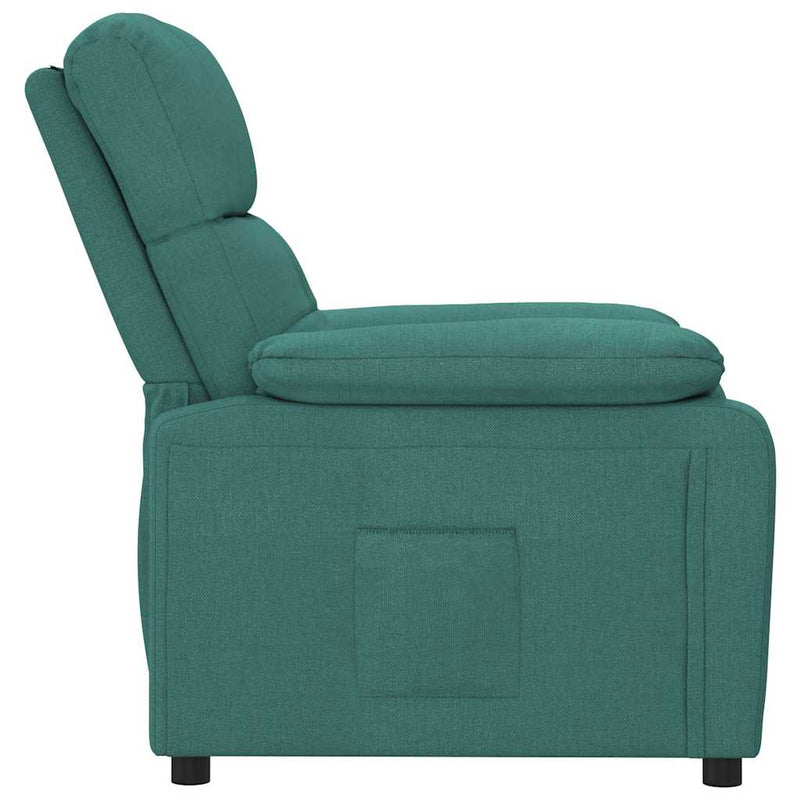 Fotoliu rabatabil, verde închis, material textil