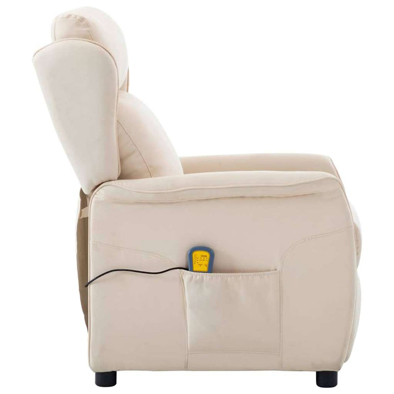 Scaun de masaj Crem 93.5 x 67.5 x 101.5 cm țesătură