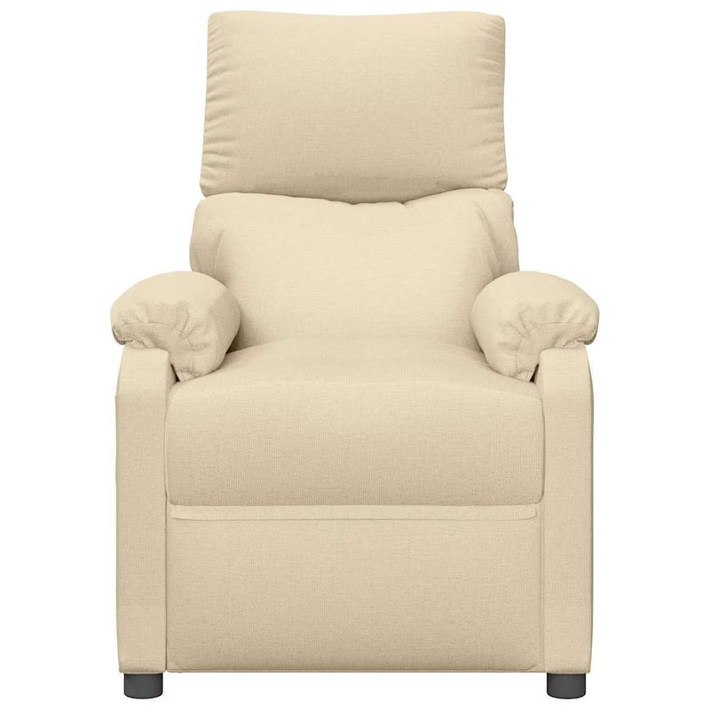 Fotoliu de masaj, crem, material textil