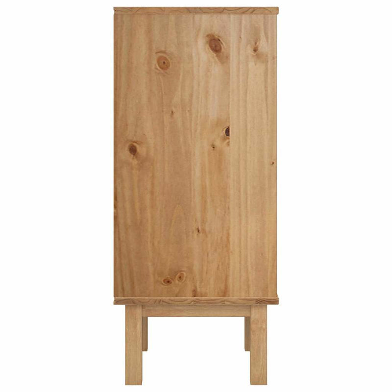 Dulap cu sertar "OTTA", maro/gri, 45x39x90cm, lemn masiv pin