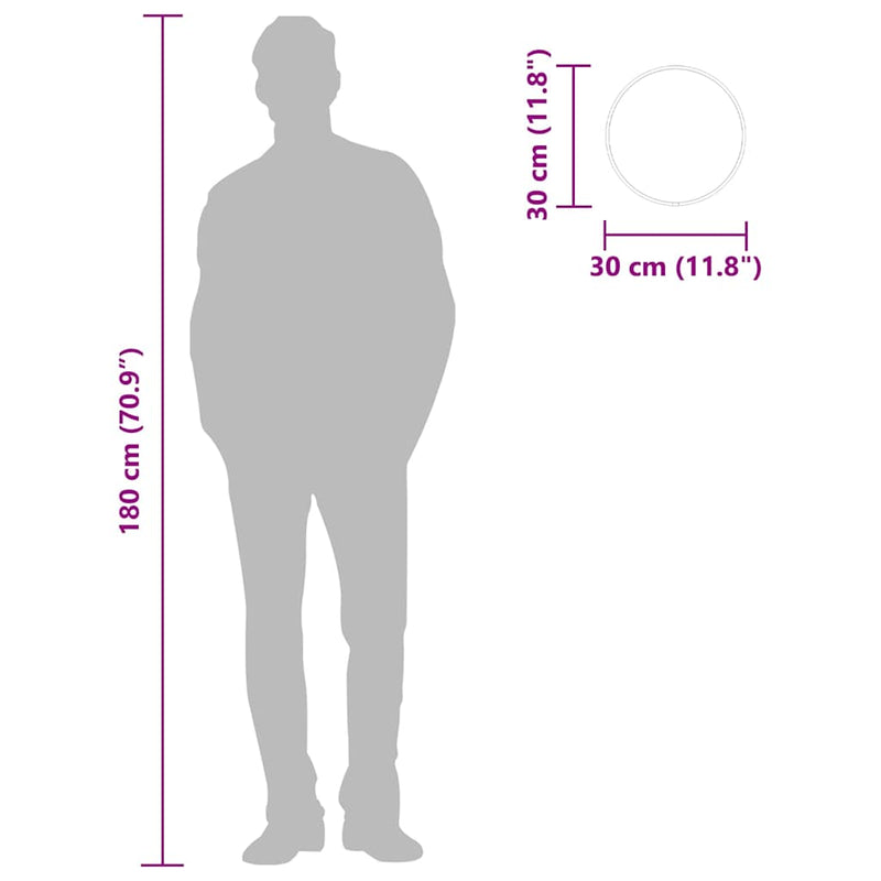 Oglindă de perete rotundă, auriu, Ø 30 cm
