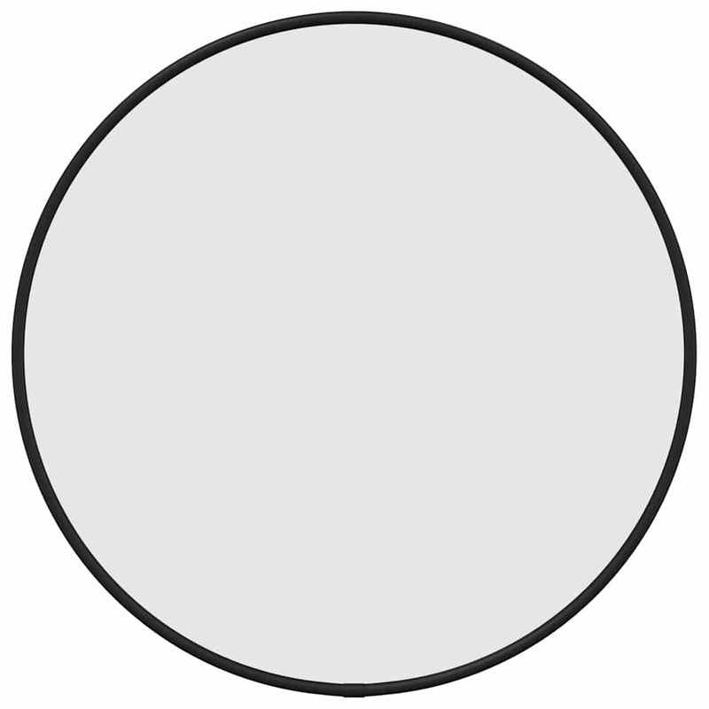 Oglindă de perete rotundă, negru, Ø 40 cm