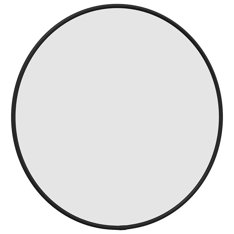 Oglindă de perete rotundă, negru, Ø 40 cm