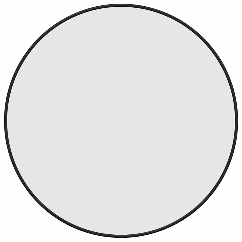 Oglindă de perete rotundă, negru, Ø 50 cm