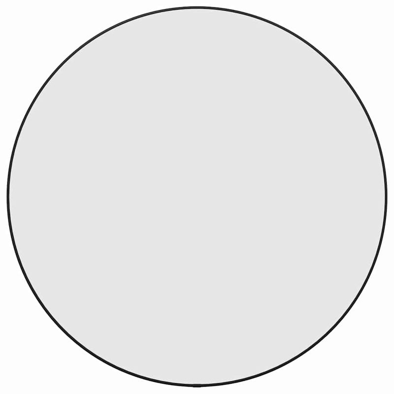 Oglindă de perete rotundă, negru, Ø 60 cm