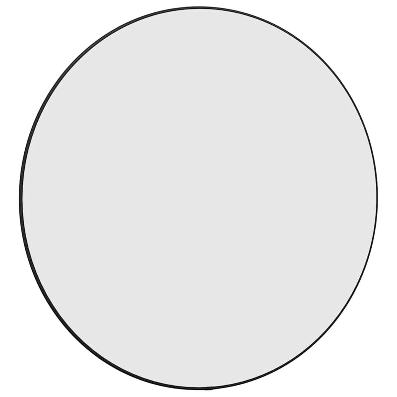 Oglindă de perete rotundă, negru, Ø 60 cm