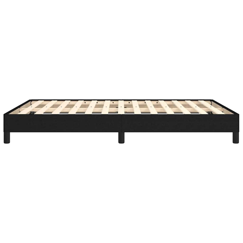 Cadru de pat fără saltea, negru, 140x190 cm, textil