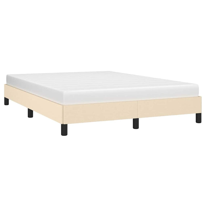 Cadru de pat fără saltea, crem, 140x190 cm, textil