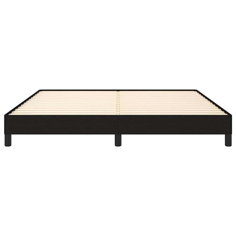 Cadru de pat fără saltea, negru, 160x200 cm, textil