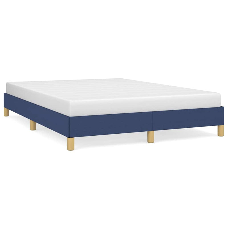 Cadru de pat fără saltea, albastru, 160x200 cm, textil