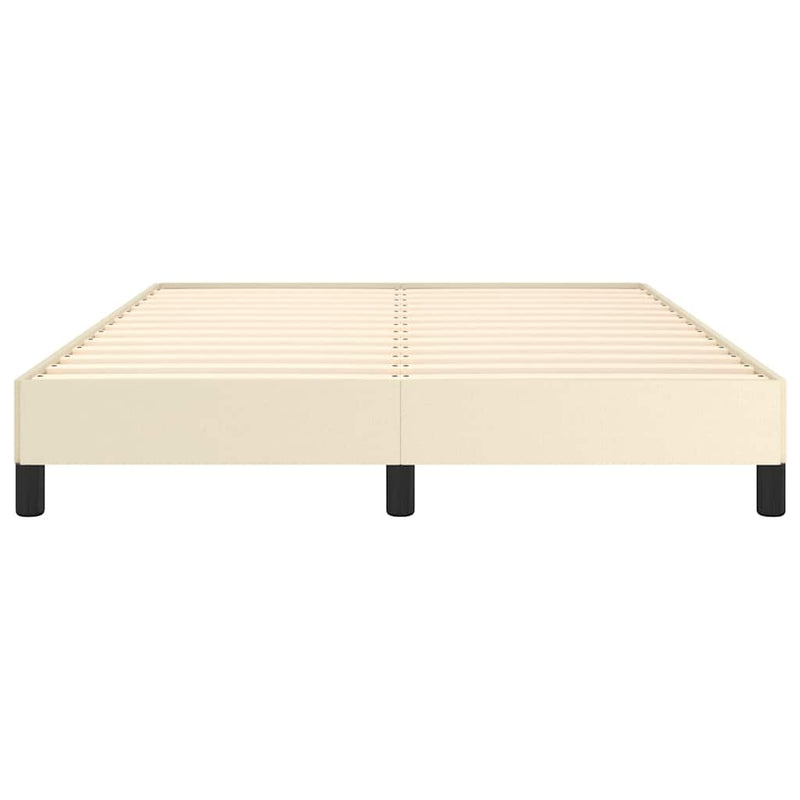 Cadru de pat, crem, 140x190 cm, piele ecologică