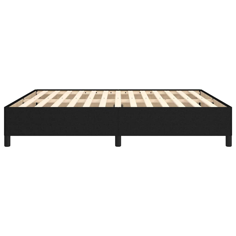 Cadru de pat fără saltea, negru, 160x200 cm, textil